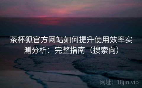 茶杯狐官方网站如何提升使用效率实测分析：完整指南（搜索向）