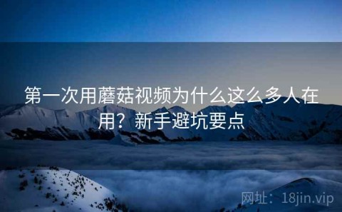 第一次用蘑菇视频为什么这么多人在用？新手避坑要点