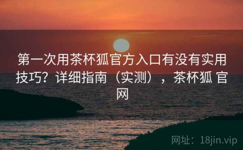 第一次用茶杯狐官方入口有没有实用技巧？详细指南（实测），茶杯狐 官网