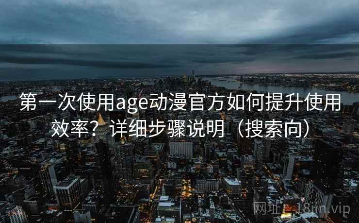 第一次使用age动漫官方如何提升使用效率？详细步骤说明（搜索向）