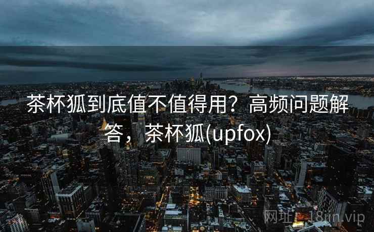茶杯狐到底值不值得用？高频问题解答，茶杯狐(upfox)
